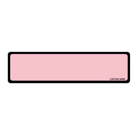 Nevs Blank Chart Labels 1-3/8" x 5-3/8" Pink w/Black NRB-PINK